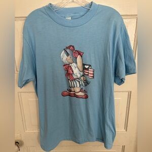 Vintage Single Stitch Tshirt with patriotic graphic women’s XL brand Lexington